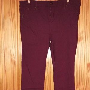 Rue 21 Burgandy Mid Rise Size 13/14